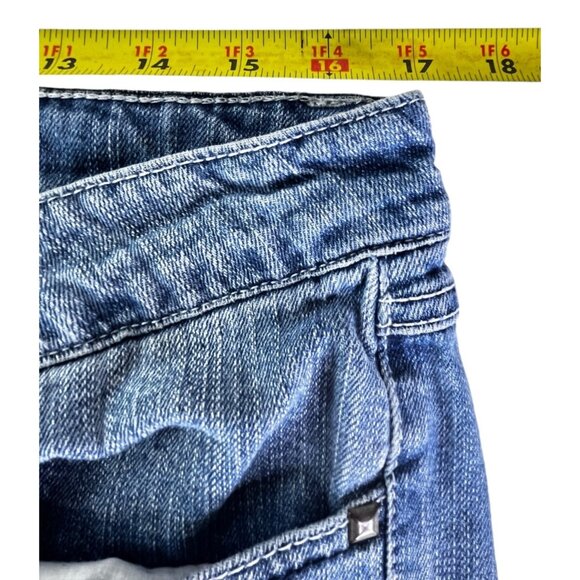 Miley Cyrus Thrashed Distressed Blue Jeans Almost Trashed Womens Size 14 - Picture 8 of 11